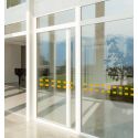 Photo : Lot de 4 bandes de signalisation pour surface vitrée - Rectangles Noir - Aspect de l'adhésif : Mat - H 5 cm x L 1 m