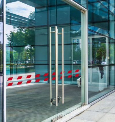 Lot de 4 bandes de signalisation de Rectangles penchés pour vitres