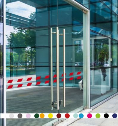 Lot de 4 bandes d'autocollant rectangle penché anti collision