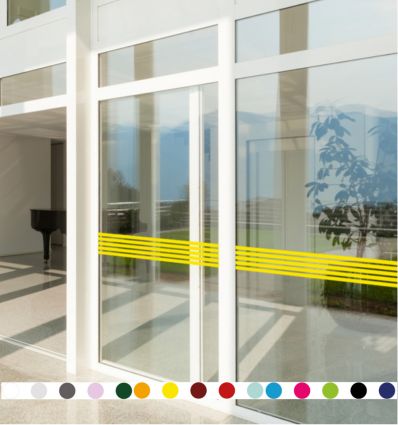 Stickers anti collision baie vitrée - Bandes de repérage