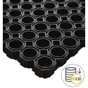 Photo : Tapis caillebotis en caoutchouc 100 x 150 cm avec connecteurs