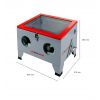Cabine de sablage professionnelle 90 L dimensions