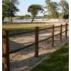 clôture en rondin de bois plage