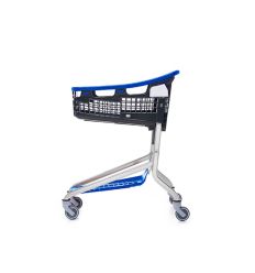 Chariot supermarché 75L bleu