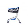 Chariot supermarché 75L bleu
