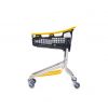 Chariot supermarché 75L jaune
