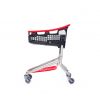 Chariot de supermarche 75L rouge