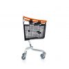 Chariot supermarché 100L orange