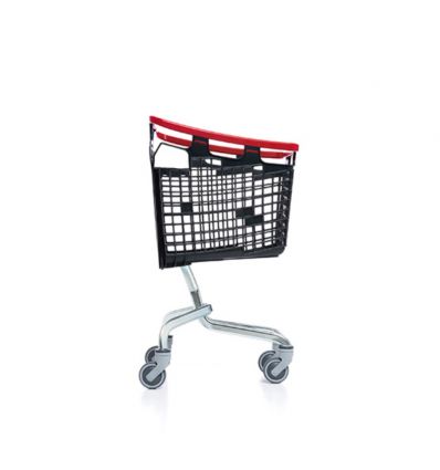 Chariot supermarché 100L rouge