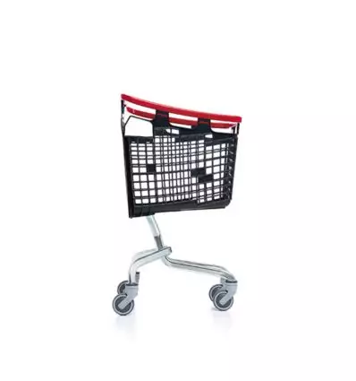 Chariot supermarché 100L rouge