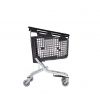 Chariot supermarché 160L noir