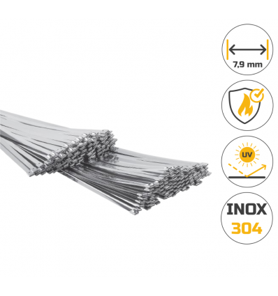 Collier de serrage à billes inox 7,9 mm de largeur