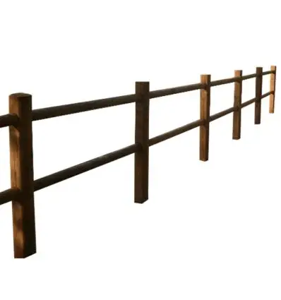 clôture en rondin de bois