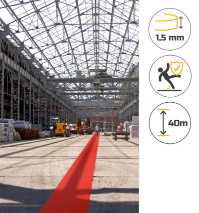 Tapis de Chantier Eco rouge 1 x 40 m