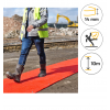 Tapis de chantier pour sol meuble Rouge 1x10 m