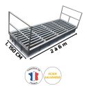 Photo : Passage Canadien pour Gros Animaux - 150 cm 2 mètres - Acier brut - 1 tonne