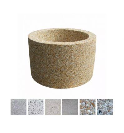 Jardinière en béton ronde
