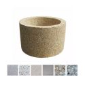 Photo : Jardinière en béton ronde Gravillon lavé beige - Ø 60 x H. 45 cm