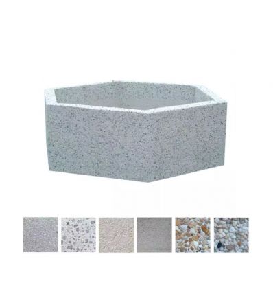 Jardinière en béton hexagonale