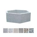 Photo : Jardinière en béton hexagonale Gris brut - Ø 80 x H. 40 cm
