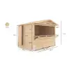 Chalet pliable dimensions