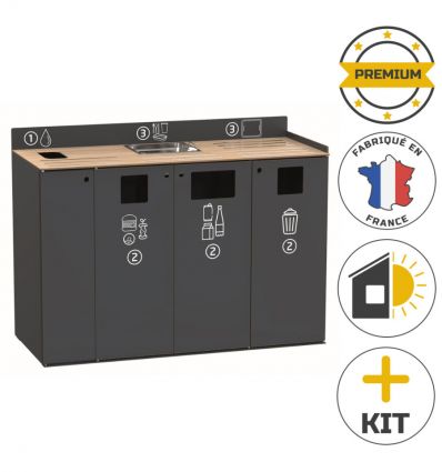 Poubelle professionnelle snack