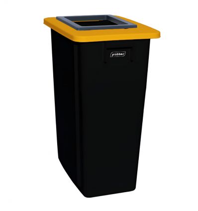 Corbeille de tri sélectif jaune 60L