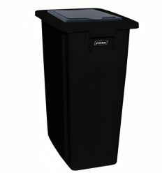 Corbeille de tri sélectif coloris noir avec insert trappe