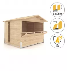 Chalet bois pliable 6m2