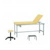 Divan médical + tabouret médical + marchepied - jaune 