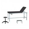 Divan médical + tabouret médical + marchepied - noir  