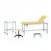 Divan médical + tabouret médical + marchepied - jaune 