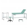 Divan médical + tabouret médical + marchepied - bleu 