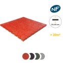 Photo : Dalle amortissante aire de jeux standard - 500 x 500 mm Noir - SBR - 25 mm - Sans