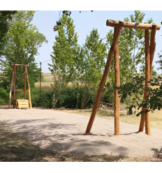 Tyrolienne 20 mètres bois de robinier