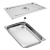 Bac gastro gn 1/1 40 mm en inox avec couvercle