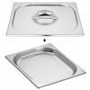 Bac gastronorme gn 1/2 20 mm en inox avec couvercle