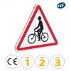 Panneau A21 traversée de cyclistes
