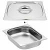 Bac gastronorme gn 1/2 40 mm en inox avec couvercle