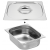 Bac gastronorme gn 1/2 100 mm en inox avec couvercle