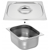 Bac gastronorme gn 1/2 150 mm en inox avec couvercle