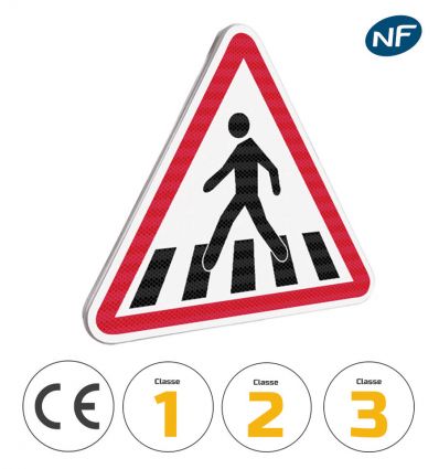 Panneau danger A13B - Passage pour piétons