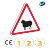 Panneau traversée d'animaux domestiques A15a2 visuel mouton