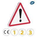 Photo : A14 - Panneau de Signalisation Autres Dangers 500 mm (2 rails au dos) - Classe 1 (T1) - Dos brut