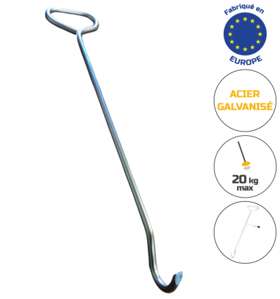 Crochet lève plaque