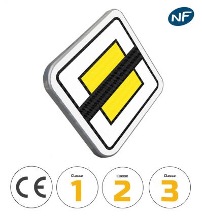 Panneau d'indication fin du caractère prioritaire d'une route - AB7