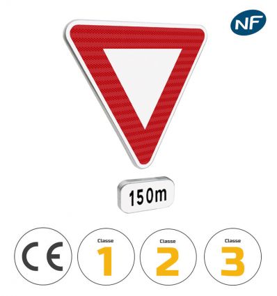 Tableau correspondance panneau de signalisation avancé de cédez le passage - AB3B