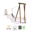 Photo : Tyrolienne simple en bois  20 mètres