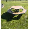 Table de picnic bois hexagonale