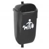 Poubelle pehd 50 litres grise